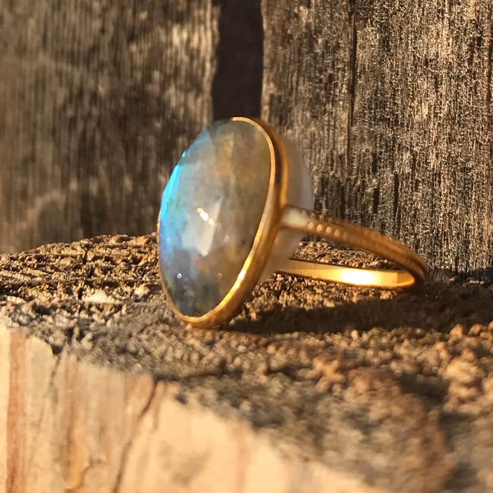 Genuine Labradorite ring - Picture 2 of 5